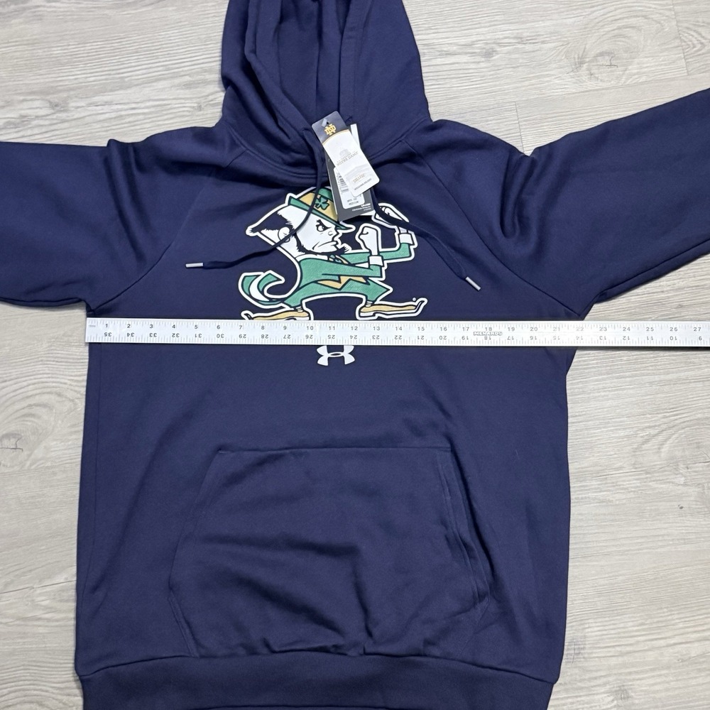 Notre Dame Fighting Irish Men's M Loose Fit Navy Graphic NCAA Pullover Hoodie - Picture 8 of 11